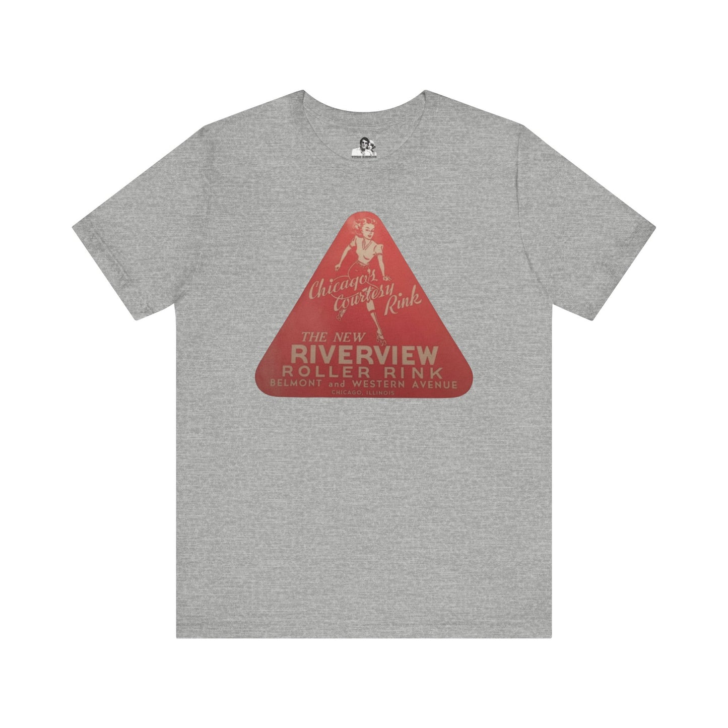 Chicago Riverview Roller Rink Vintage Logo T-Shirt