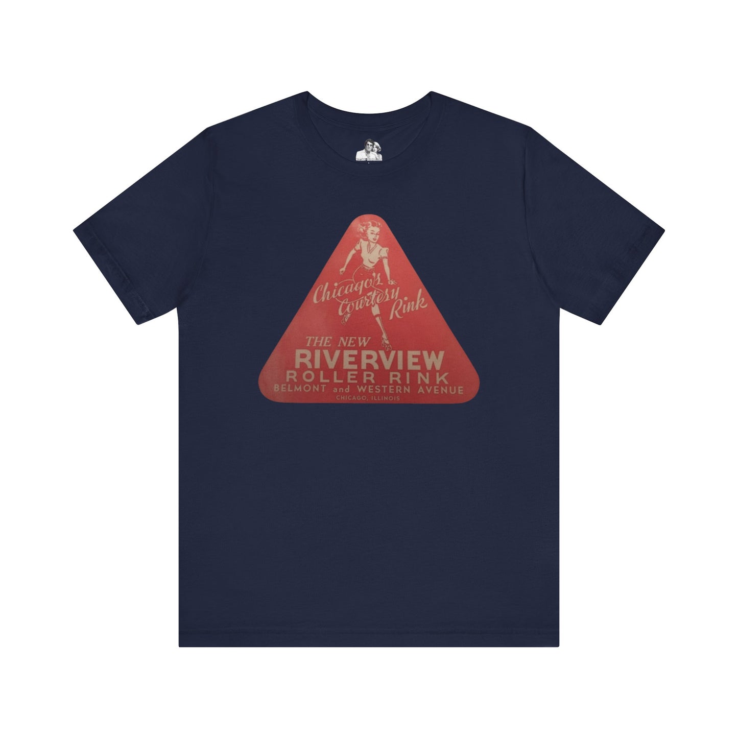 Chicago Riverview Roller Rink Vintage Logo T-Shirt