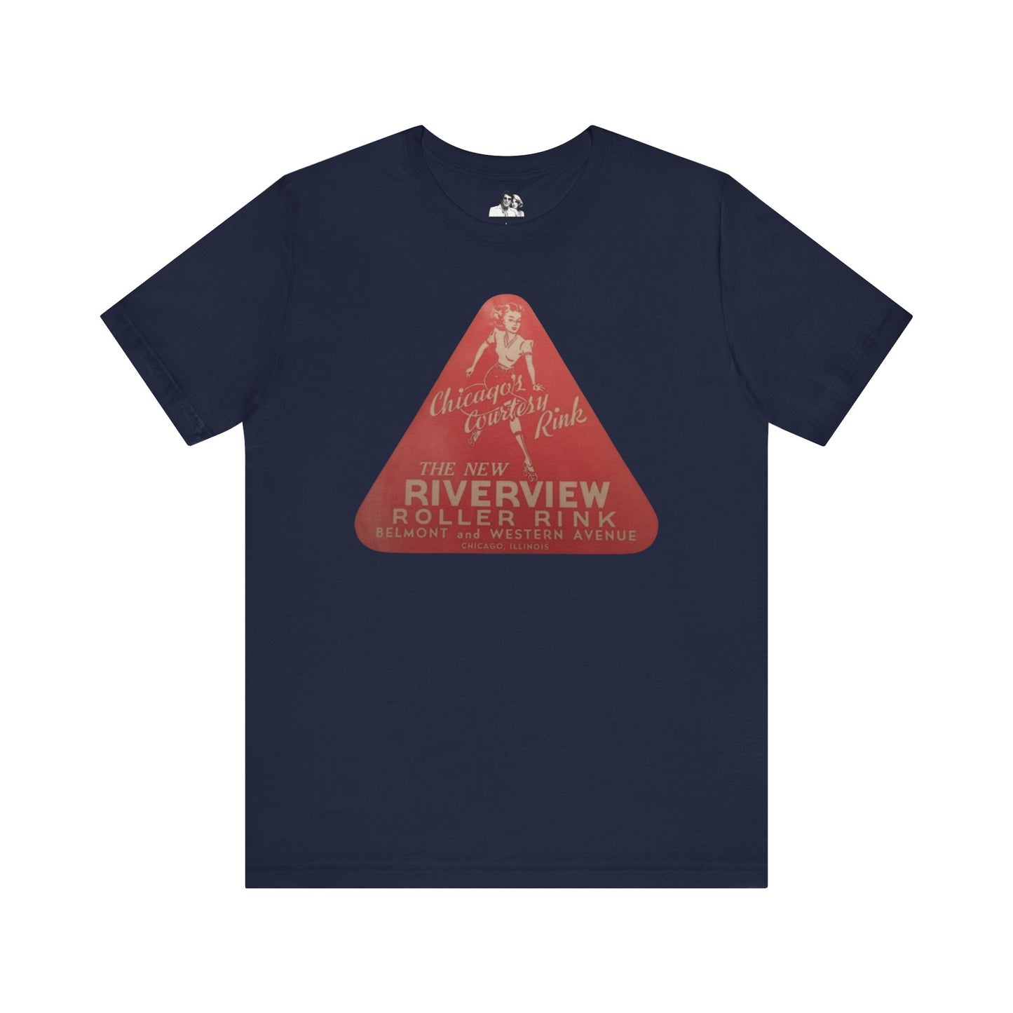 Chicago Riverview Roller Rink Vintage Logo T-Shirt