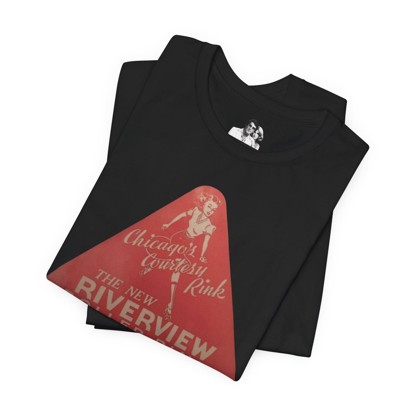 Chicago Riverview Roller Rink Vintage Logo T-Shirt