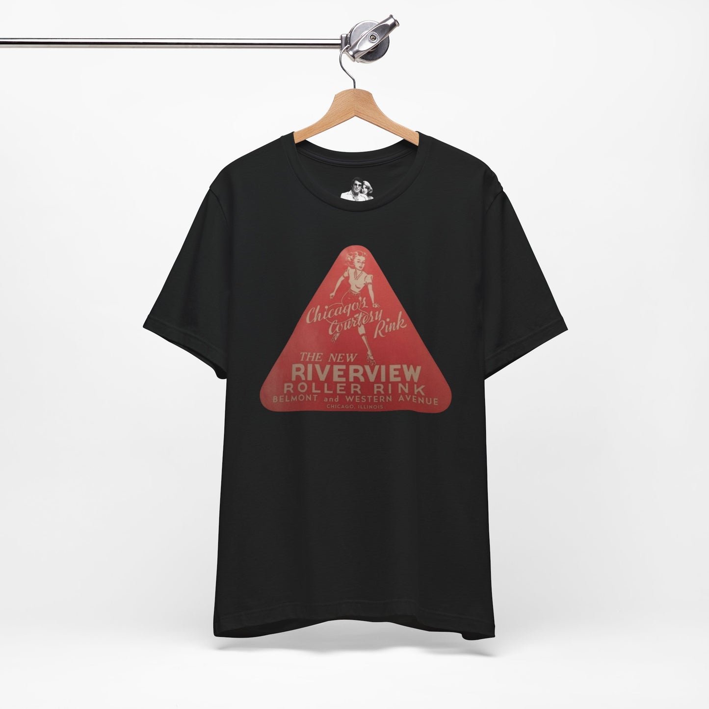 Chicago Riverview Roller Rink Vintage Logo T-Shirt