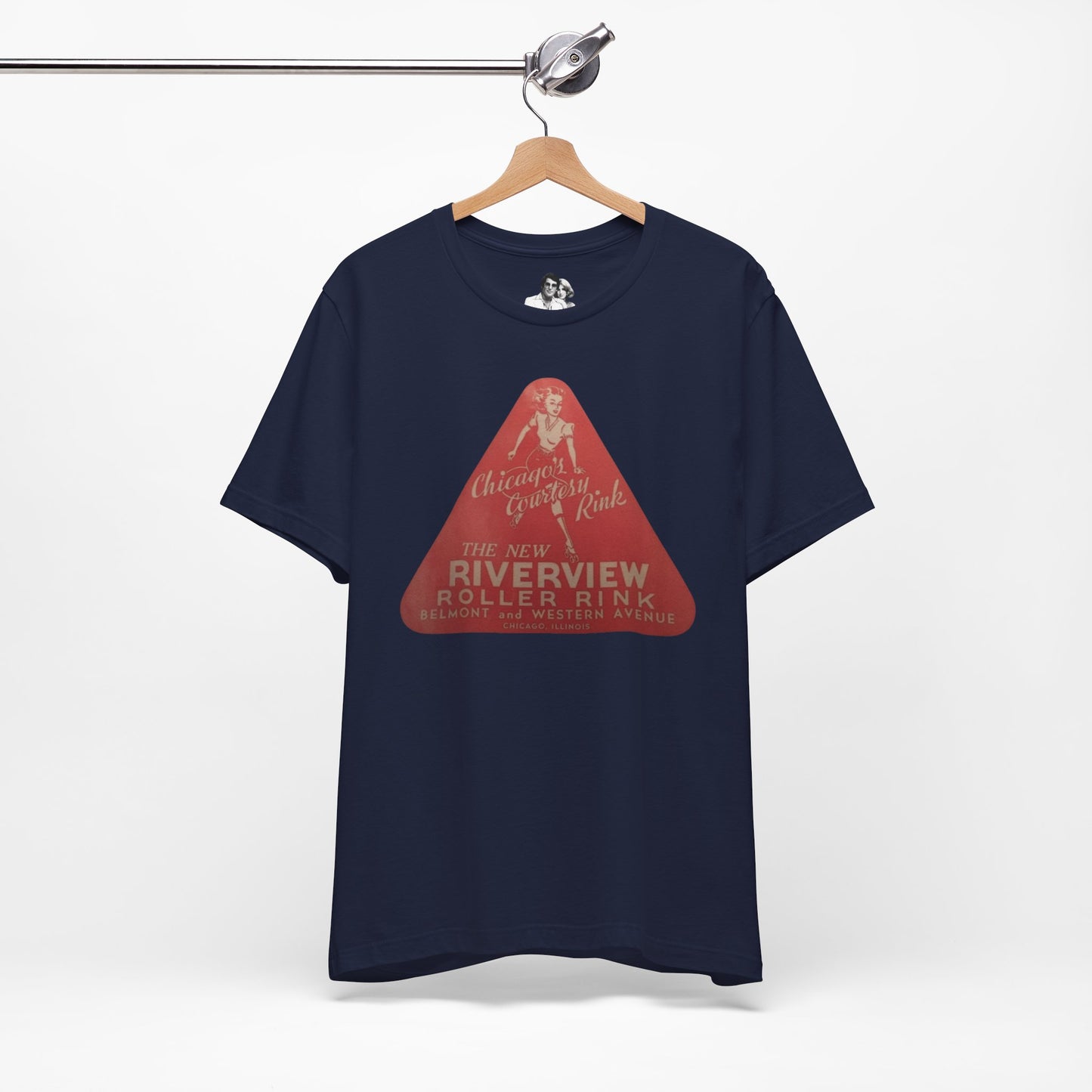 Chicago Riverview Roller Rink Vintage Logo T-Shirt