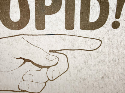 I'm With Stupid! Vintage Iron On Heat Transfer