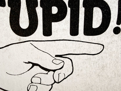 I'm With Stupid! Vintage Iron On Heat Transfer