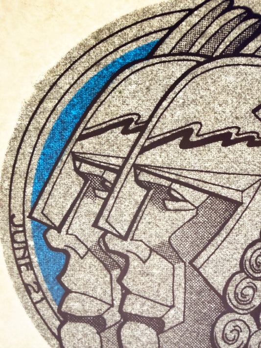 Gemini Astrology Zodiac Sign Vintage Holoubek Studios Glitter Iron On Heat Transfer