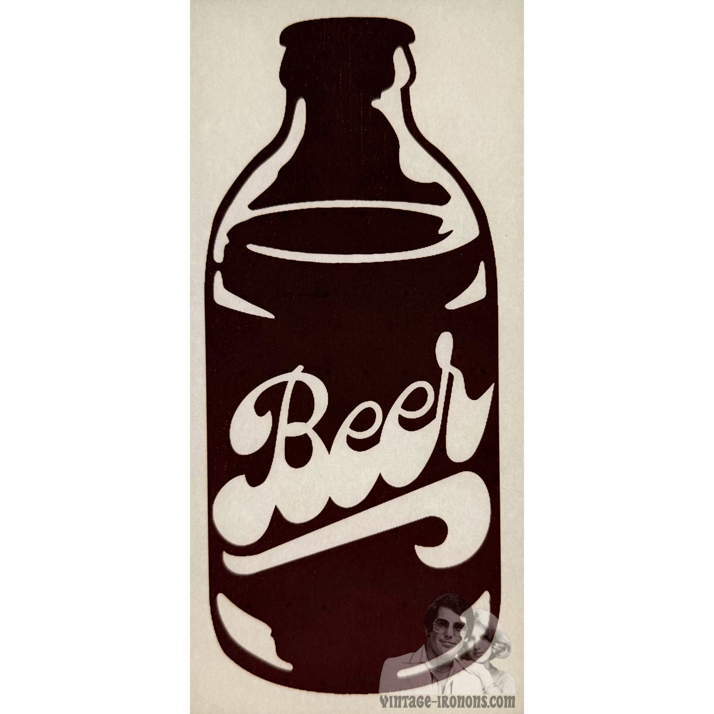 Beer Bottle Vintage Iron On Heat Transfer