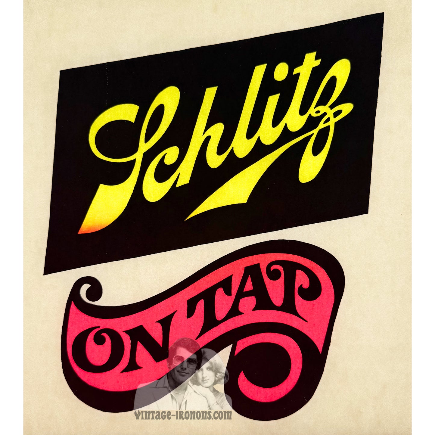 Schlitz On Tap Vintage Iron On Heat Transfer