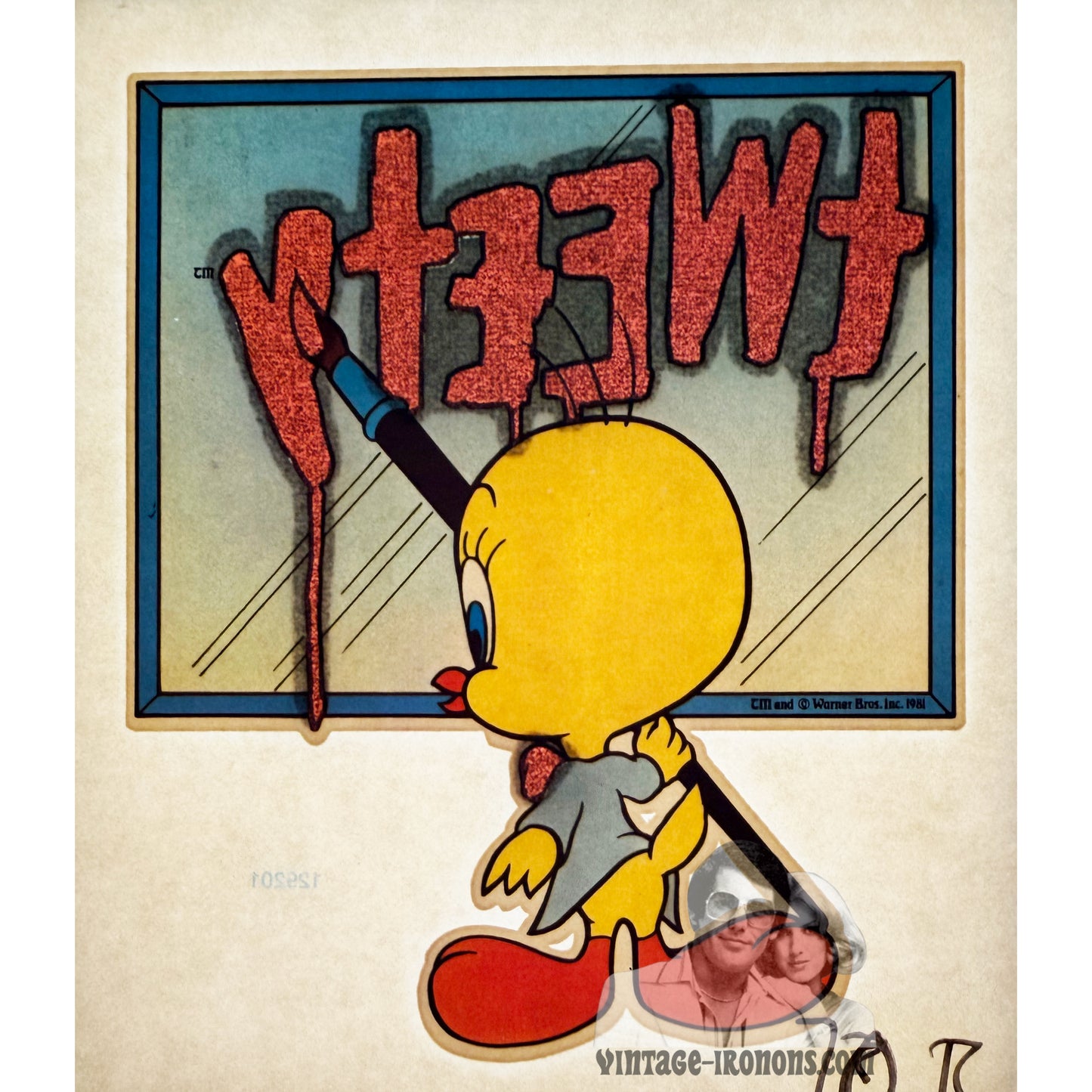 Tweety Bird Warner Bros. Vintage Iron On Heat Transfer