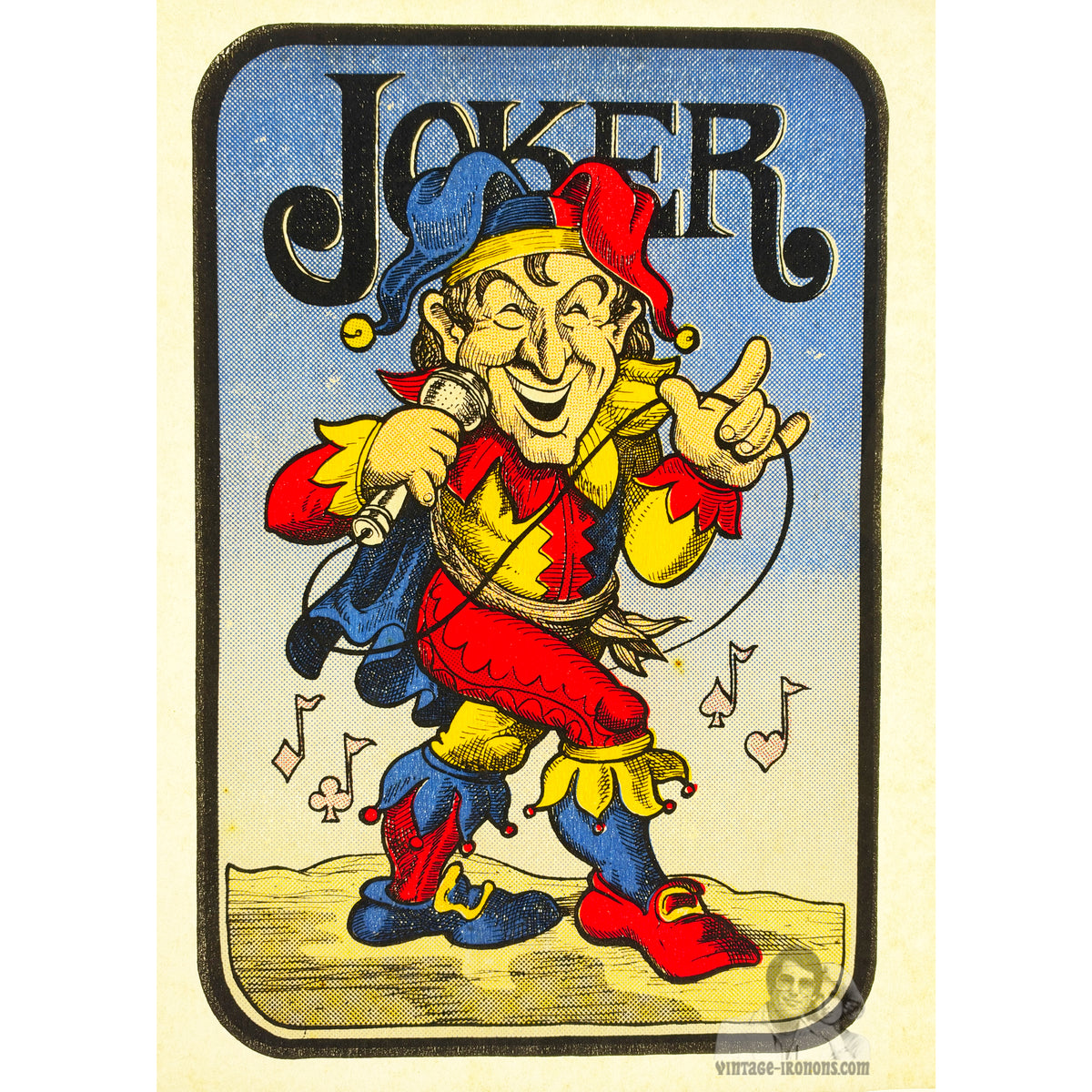 Joker Vintage Iron On Heat Transfer