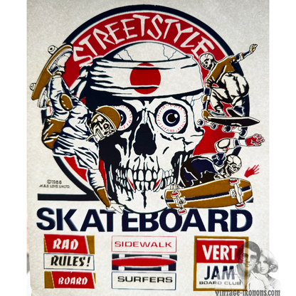Streetstyle Skateboard Vintage Iron On Heat Transfer