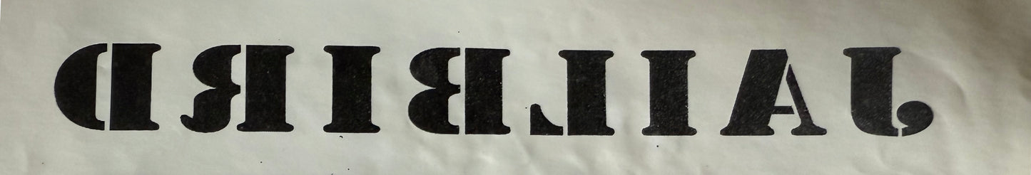 Jailbird Vintage Iron On Heat Transfer
