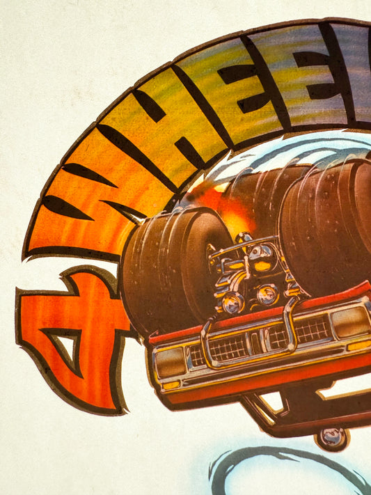 4 Wheelin' Balls Out! Vintage Iron On Heat Transfer
