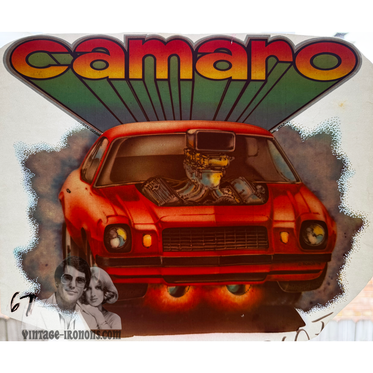 Chevrolet Camaro Vintage Iron On Heat Transfer