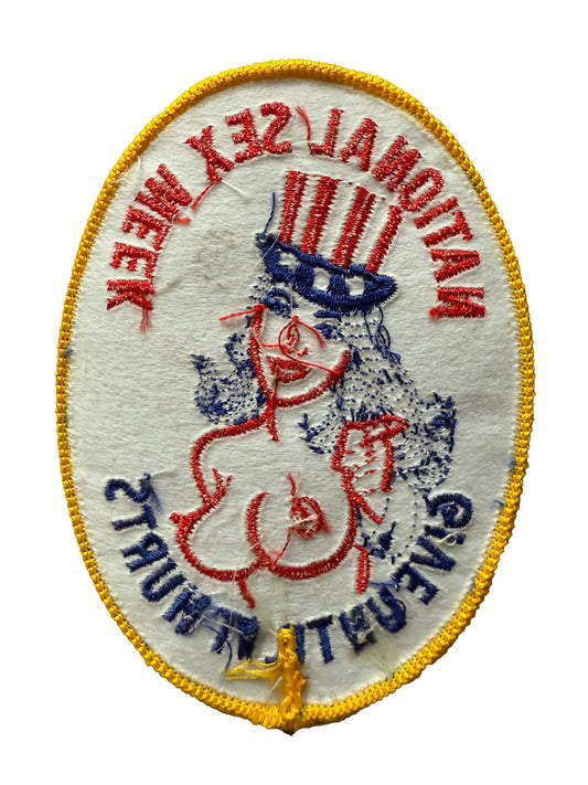 National Sex Week... Give Until It Hurts Iron-on Vintage Patch