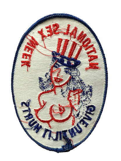 National Sex Week... Give Until It Hurts Iron-on Vintage Patch