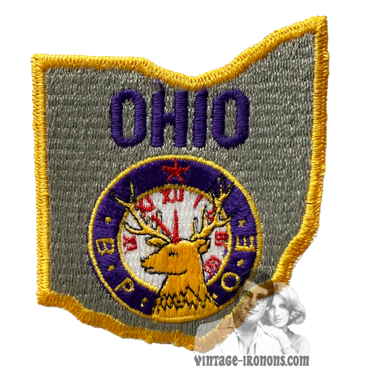 Ohio Elks Association - Benevolent and Protective Order of Elks Iron-on Vintage Patch