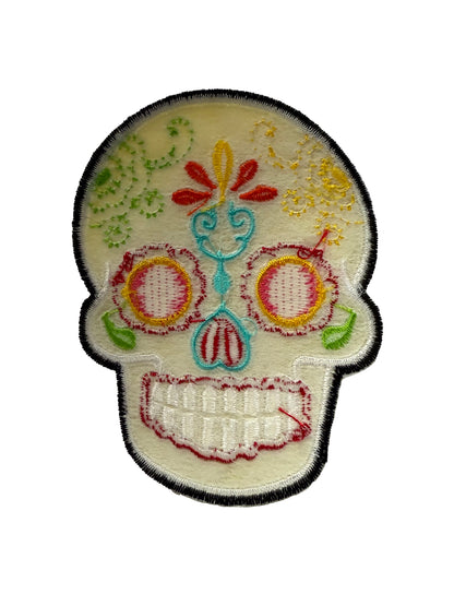 Yellow Sugar Skull Patch