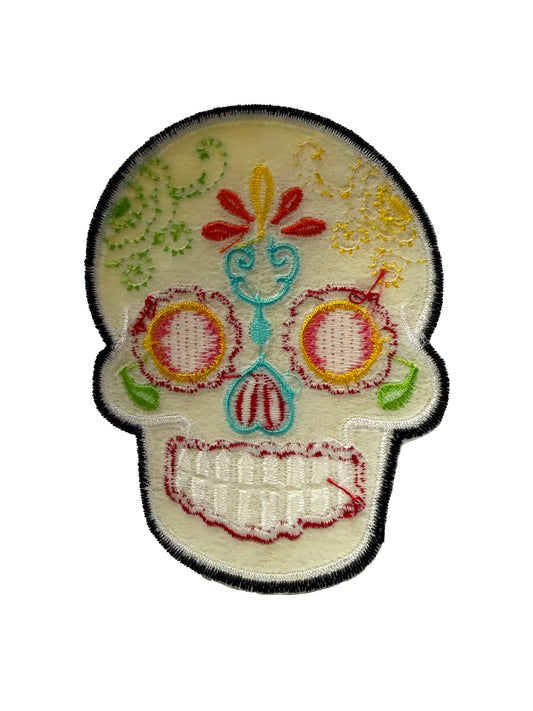 Yellow Sugar Skull Patch