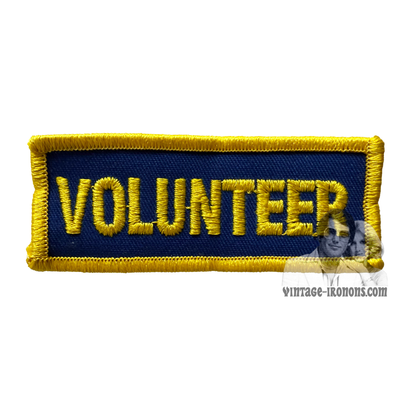 Volunteer Name Badge Iron-on Vintage Patch