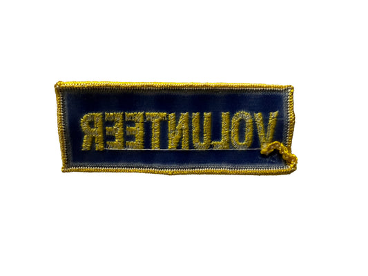 Volunteer Name Badge Iron-on Vintage Patch
