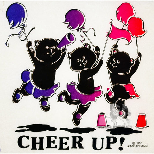 Cheer Up! Vintage Iron On Heat Transfer
