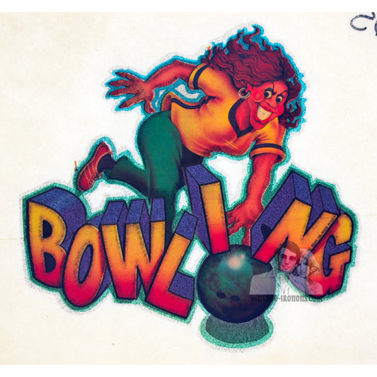 Bowling Vintage Iron On Heat Transfer