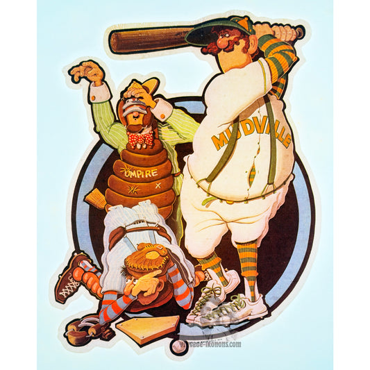 Mudville Baseball Vintage Iron On Heat Transfer