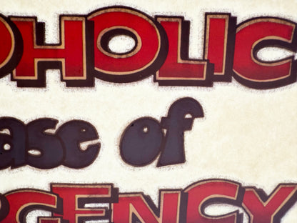I'm an Alcoholic In Case of Emergency Buy Me a Drink Vintage Iron On Heat Transfer