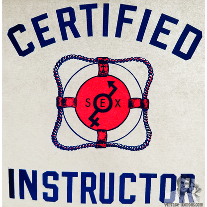 Certified Sex Instructor Vintage Glitter Iron On Heat Transfer