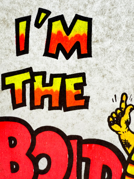 I'm The Bold One Vintage Iron On Heat Transfer