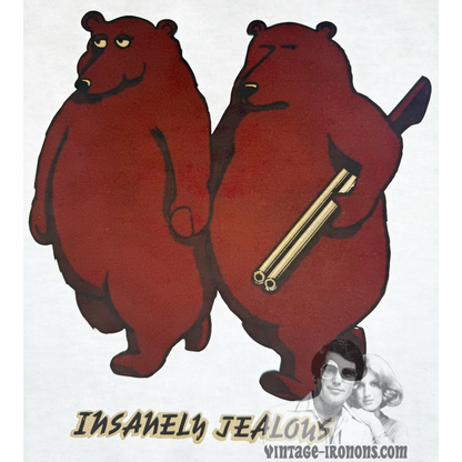 Insanely Jealous Bears with Shotgun Vintage Iron On Heat Transfer
