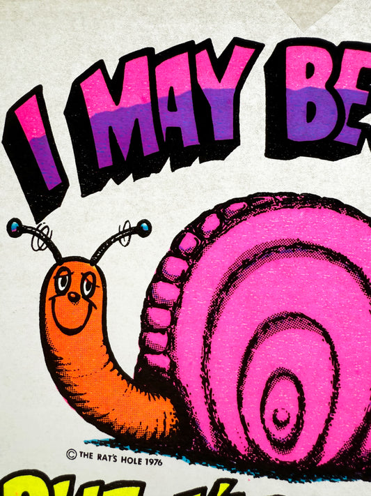 I May Be Slow But I'm Good! Snail Vintage Iron On Heat Transfer