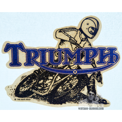 Triumph Rider Vintage Rat's Hole Iron On Heat Transfer