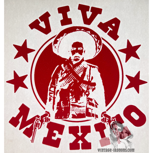 Viva Mexico Vintage Iron On Heat Transfer