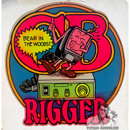 CB Rigger - Bear in the Woods Vintage 1975 Holoubek Studios Iron On Heat Transfer