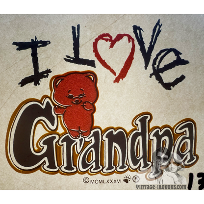 I Love Grandpa Vintage Iron On Heat Transfer