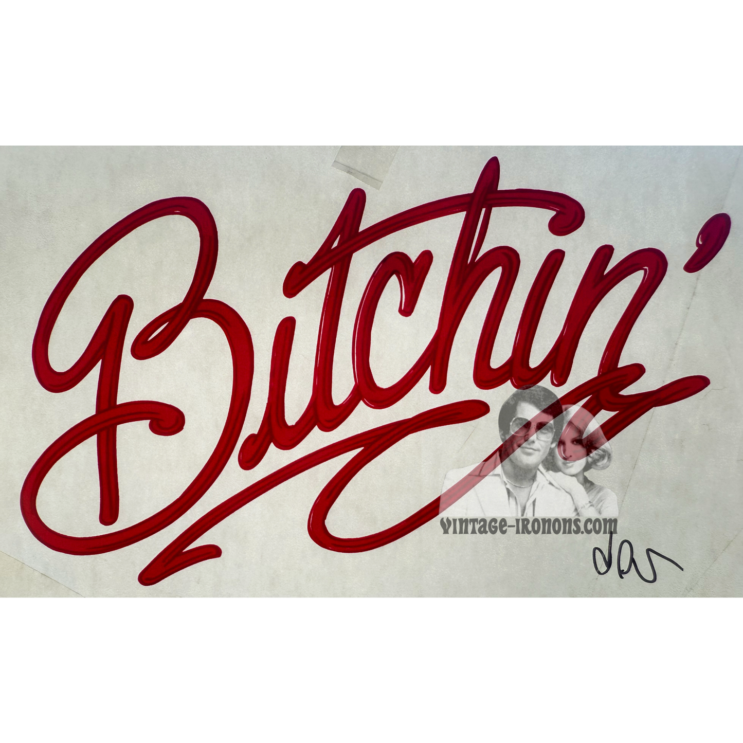 Bitchin' Vintage Iron On Heat Transfer