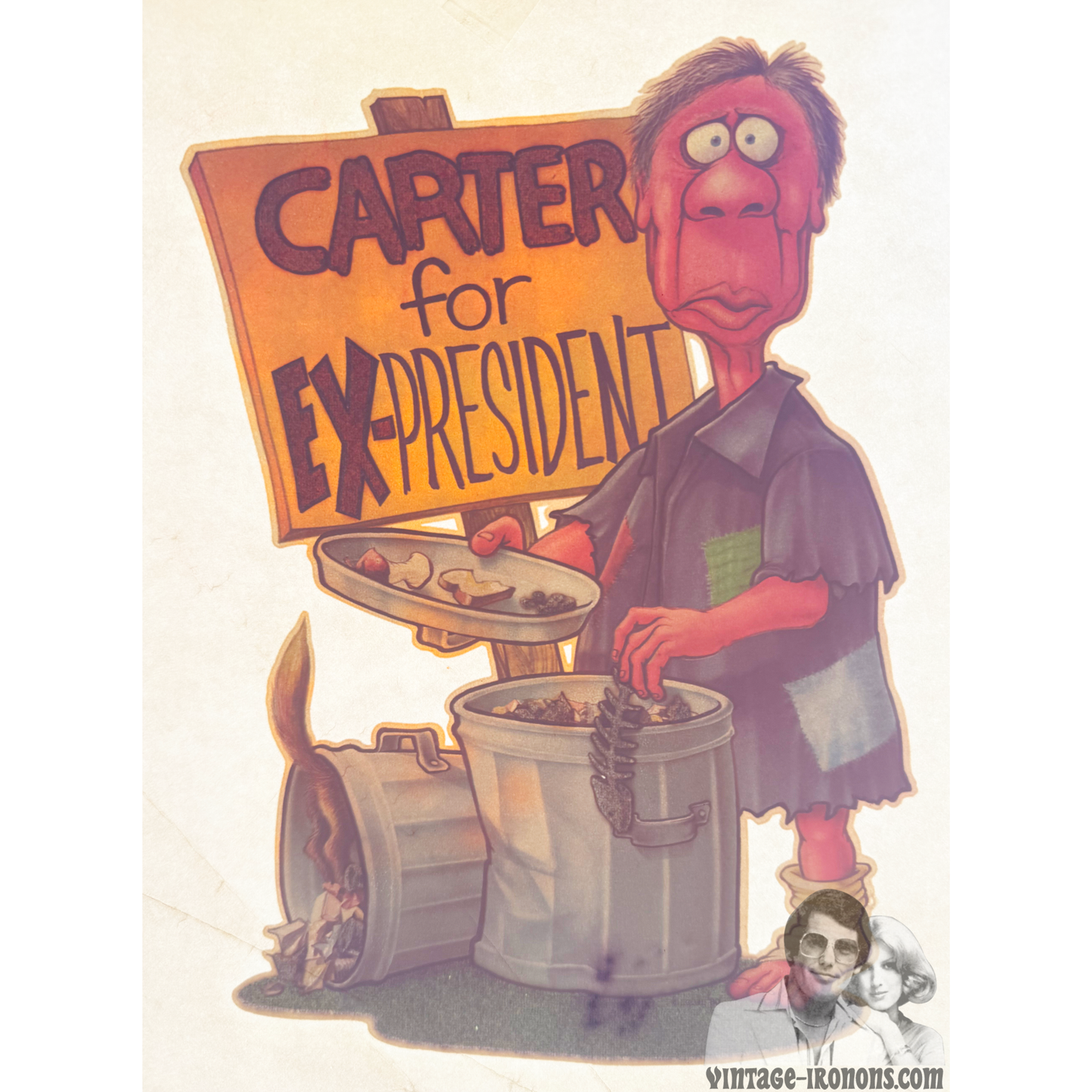 Carter for Ex-President Vintage Iron On Heat Transfer