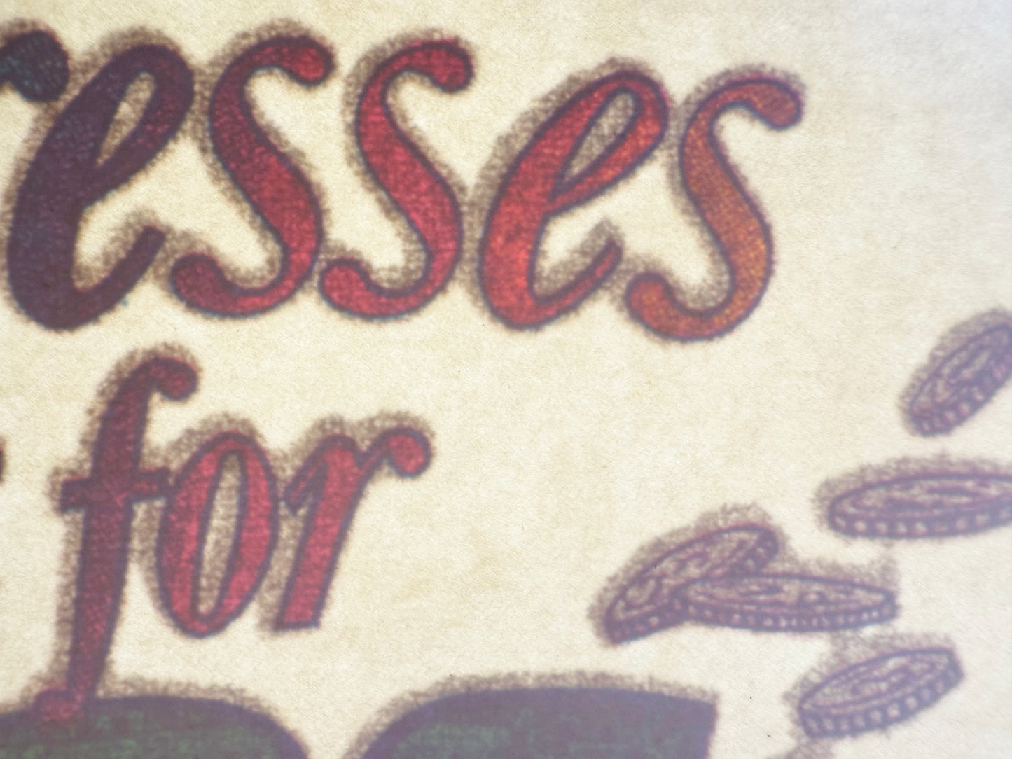 Waitresses Do It For Tips Vintage Glitter Iron On Heat Transfer