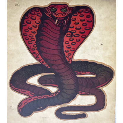 Cobra Vintage Iron On Heat Transfer