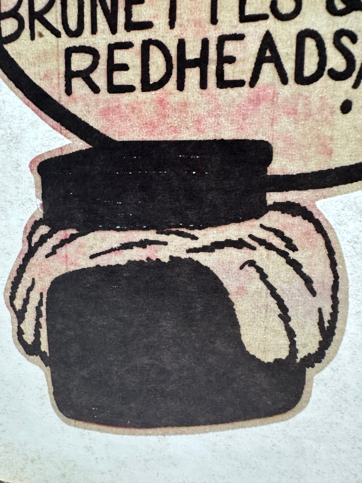 Sorry...No Riders Except Blondes, Brunettes, & Redheads! Vintage Iron On Heat Transfer