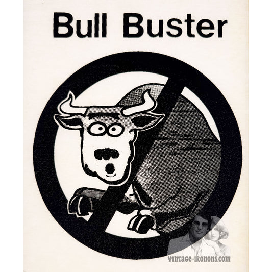Bull Buster Vintage Iron On Heat Transfer