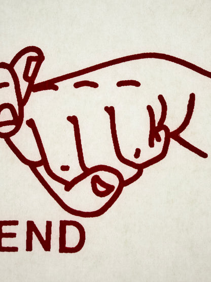 Friend - American Sign Language Vintage Iron On Heat Transfer