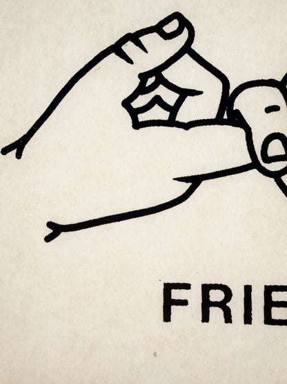 Friend - American Sign Language Vintage Iron On Heat Transfer