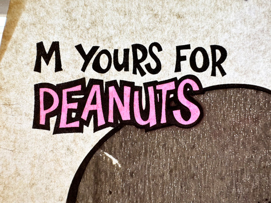 I'm Yours for Peanuts Elephants Vintage Iron On Heat Transfer