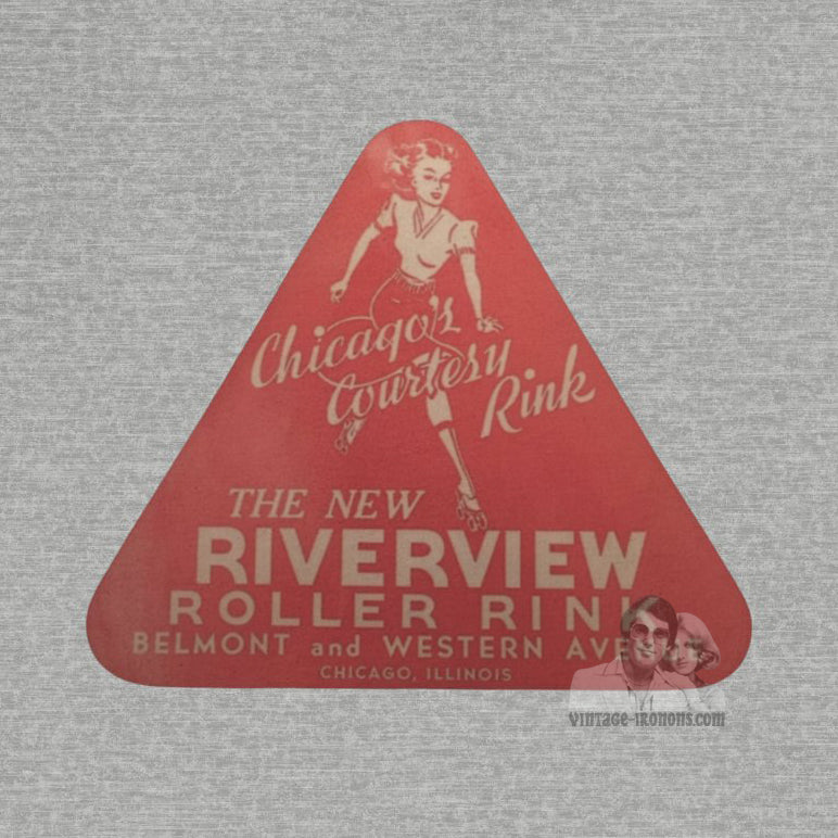 Chicago Riverview Roller Rink Vintage Logo T-Shirt