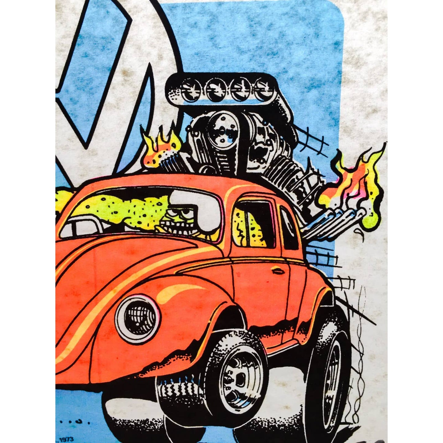 Volkswagen Vintage 1973 Holoubek Studios Iron On Heat Transfer