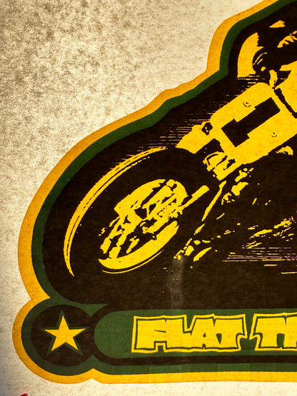 Flat Track Motorcycle Racing Vintage Iron On Heat Transfer