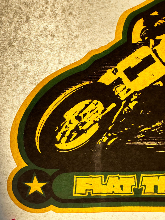 Flat Track Motorcycle Racing Vintage Iron On Heat Transfer