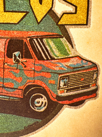 Chevy Van Vintage Glitter Iron On Heat Transfer